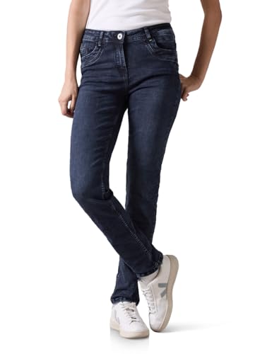 CECIL Damen B376494 Jeans Slim Fit, Blue Black Used wash, 33W x 30L von Cecil