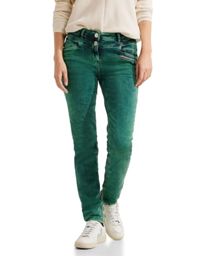 CECIL Damen B377012 Jeanshose Slim, Easy Green, 34W / 30L von Cecil