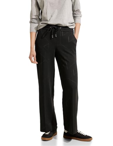 CECIL Damen B377024 Jacquard Culotte, Black, XL / 30L von Cecil
