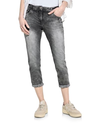 CECIL Damen B377711 7/8 Boyfriend Jeans, mid Grey Used wash, 29W x 26L von Cecil