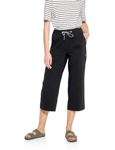 CECIL Damen B377715 3/4 Culotte Hose, Black, XL / 24L von Cecil
