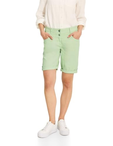 CECIL Damen B377730 Shorts mit Strukturstreifen, Matcha Lime, 30W von Cecil