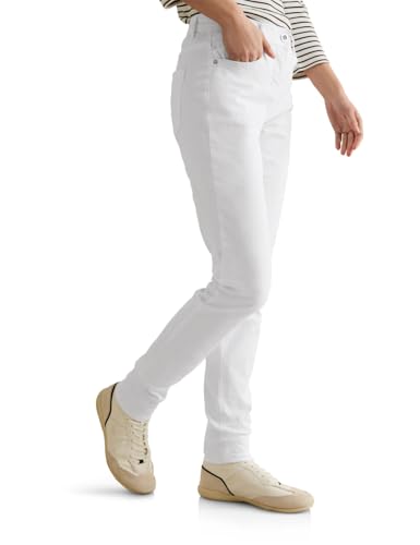 CECIL Damen B378650 Slim Fit Jeans, White, 32W x 28L von Cecil
