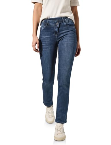 CECIL Damen B378893 Straight Leg Jeans, mid Blue Used wash, 34W x 30L CECIL Damen B378893 Straight Leg Jeans, mid Blue Used wash, 34W x 30L von Cecil