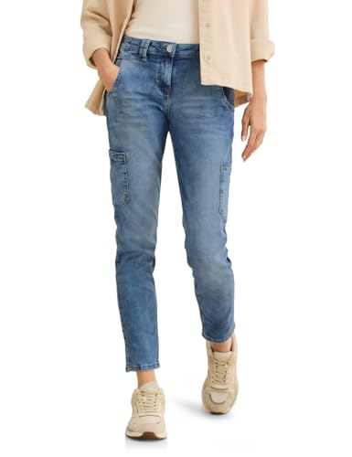 CECIL Damen B378894 Jeans mit Cargo-Look Taschen, Authentic Used wash, 26W x 30L von Cecil