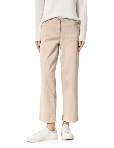 CECIL Damen B378903 Wide Leg Jeans, Jute beige, 34W x 28L von Cecil