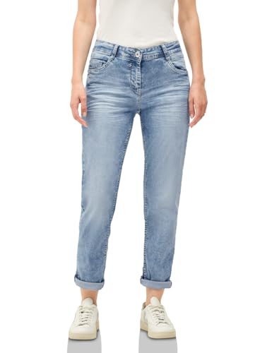 CECIL Damen B379407 Jeans mit Turn-Up Detail, Light Blue Wash, 34W / 28L von Cecil