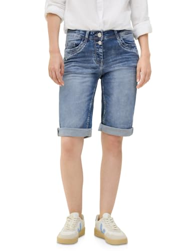 CECIL Damen B379413 Slim Fit Jeansshorts, Mid Blue Used Wash, 33W CECIL Damen B379413 Slim Fit Jeansshorts, Mid Blue Used Wash, 33W von Cecil