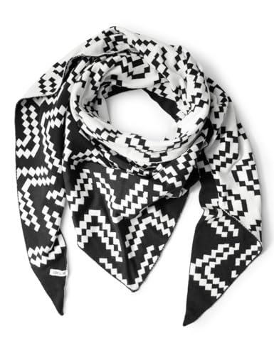 CECIL Damen B572505 EOS_Knit AOP Triangle Cloth, Black, A von Cecil