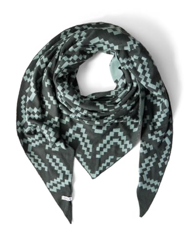 CECIL Damen B572505 EOS_Knit AOP Triangle Cloth, iced salvia Green, A von Cecil