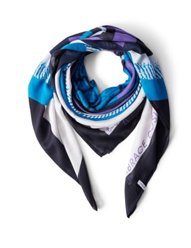 CECIL Damen B572585 Bedrucktes Tuch, deep Charcoal Grey, A von Cecil