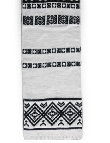 CECIL Damen B572592 Gemusterter Strickschal, Smooth Silver Melange, A von Cecil