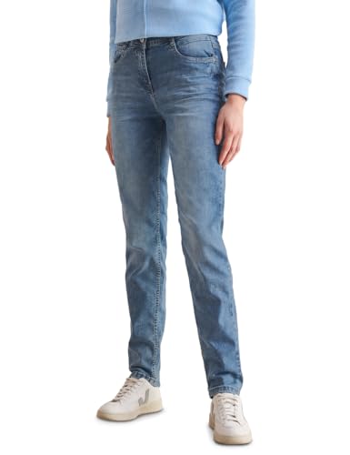 CECIL Damen Style Toronto 1-knopf 59 Jeans Im Slim Fit, Authentic Used Wash, 28W / 32L EU von Cecil