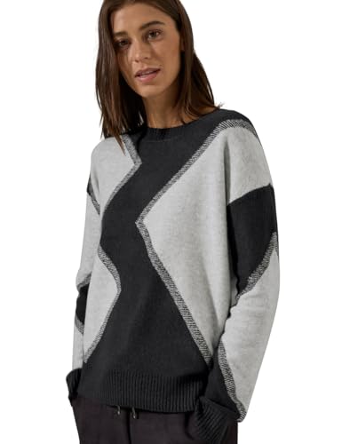 Cecil Damen B302978 Gemusterter Pullover, Lilac Melange, XXL von Cecil