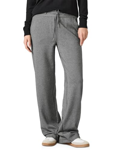 CECIL Damen B378298 Hose Im Herringbone Look, Platinum Grey Mel., XXL / 30L EU von Cecil