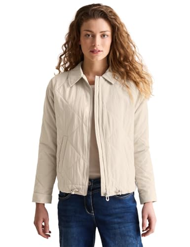 CECIL Damen B212558 Jacke Mit Steppmuster, Pearl Beige, XL EU von Cecil