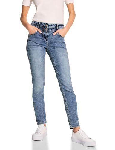 CECIL Damen Style Toronto 2-knopf 59 Jeans Slim Fit, Authentic Used Wash, 36W / 28L EU von Cecil