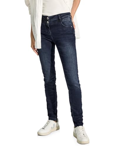 Cecil Damen B377695 Jeans im Slim Fit, Blue Black Used wash, 32 von Cecil
