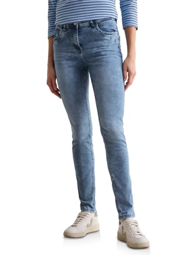 CECIL Damen B378664 Jeans Im Slim Fit, Light Blue Wash, 31W / 28L EU von Cecil