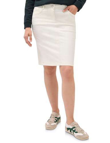 CECIL Damen 3610057 Jeansrock, Light Beige, 36W EU von Cecil