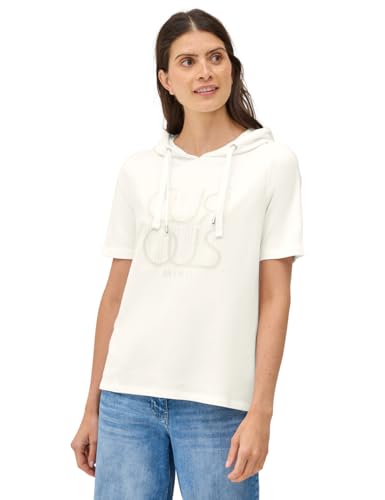 CECIL Damen 3227079 Kapuzenshirt Mit Wording, Vanilla White, S EU von Cecil