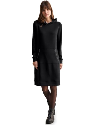 CECIL Damen B144293 Kleid Mit Kapuze, Schwarz, XL EU von Cecil