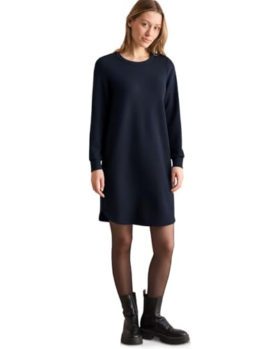 CECIL Damen B144314 Kleid Mit Rundhals, Universal Blue, XS EU von Cecil