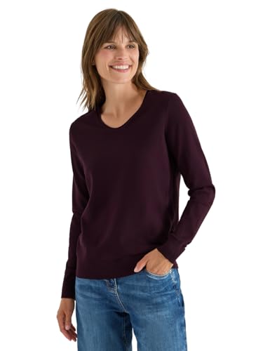 CECIL Kuscheliger Pullover Eggplant red M von Cecil