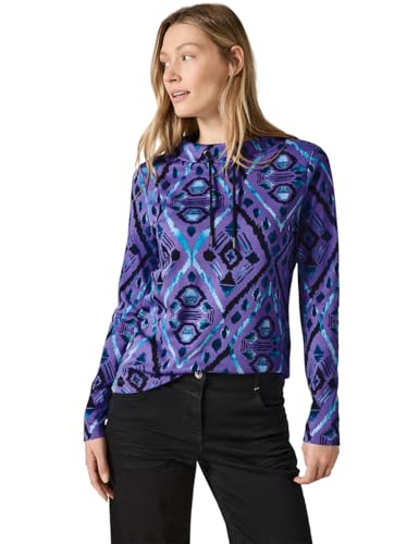 CECIL Damen B322258 Langarmshirt Mit Print, Wild Lilac, XXL EU von Cecil