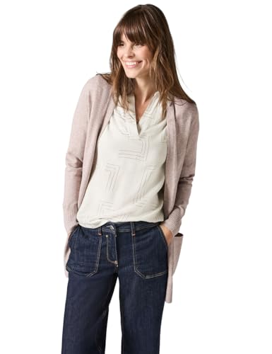 CECIL Damen B253791 Langer Cardigan, Milky Caramel Melange, XL EU von Cecil