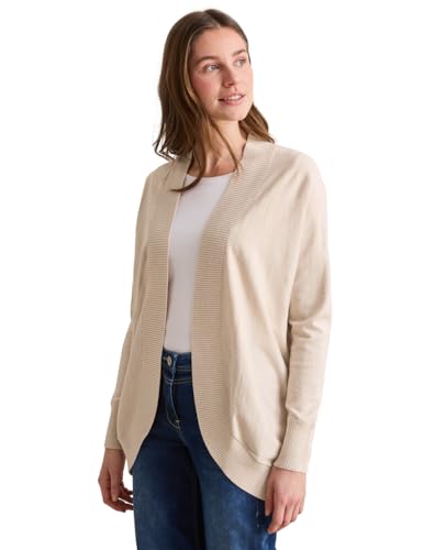 CECIL Damen B253943 Langer Dolman Cardigan, Pearl Beige Mel., L EU von Cecil