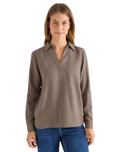 CECIL Melange Bluse Cocoa Taupe Melange M von Cecil