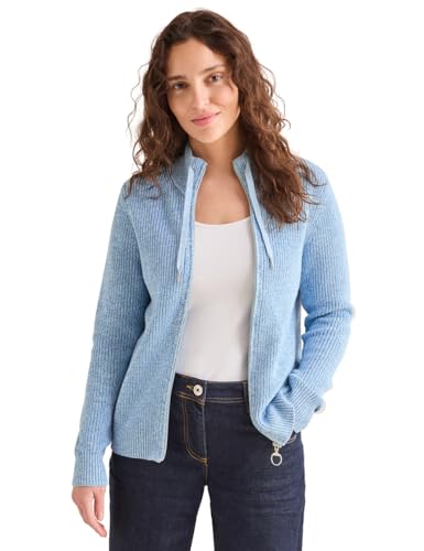CECIL Damen B253942 Mouliné Cardigan, Fresh Light Blue, XXL EU von Cecil