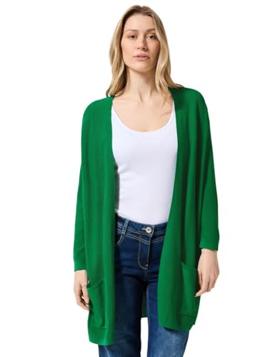 CECIL Damen B253948 Offener Feinstrick Cardigan, Garden Green, Large von Cecil