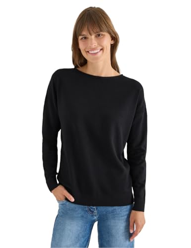 CECIL Pullover mit Strukturdetail Black XS von Cecil