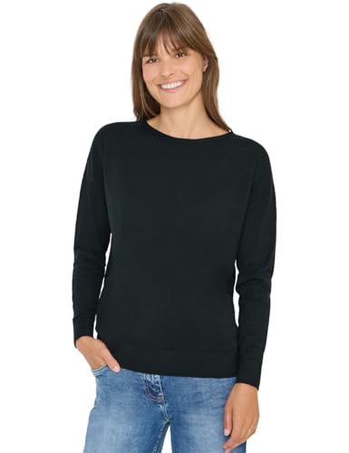 CECIL Pullover mit Strukturdetail Ink Green XL von Cecil