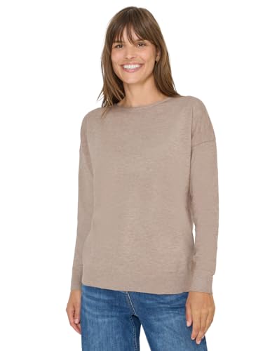 CECIL Pullover mit Strukturdetail Toffee Cream Melange XXL von Cecil