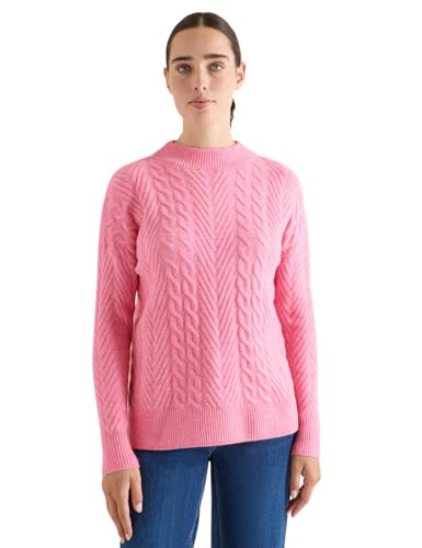 CECIL Pullover mit Zopfmuster Dark Blossom Melange M von Cecil