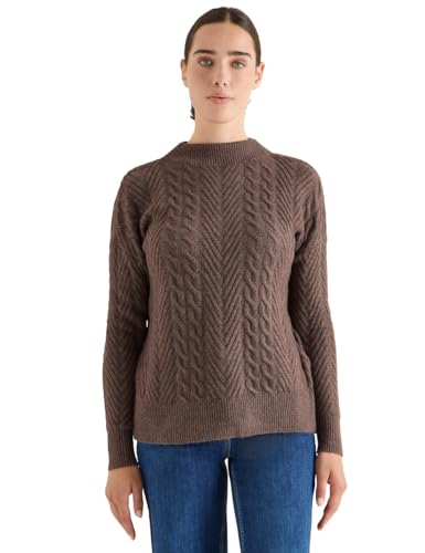 CECIL Pullover mit Zopfmuster Mushroom Taupe Melange L CECIL Pullover mit Zopfmuster Mushroom Taupe Melange L von Cecil