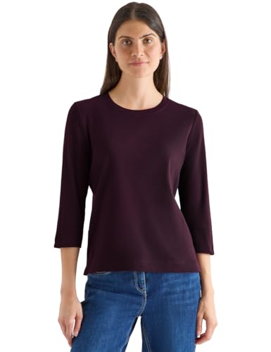 CECIL Shirt mit Rippstruktur Eggplant red L von Cecil