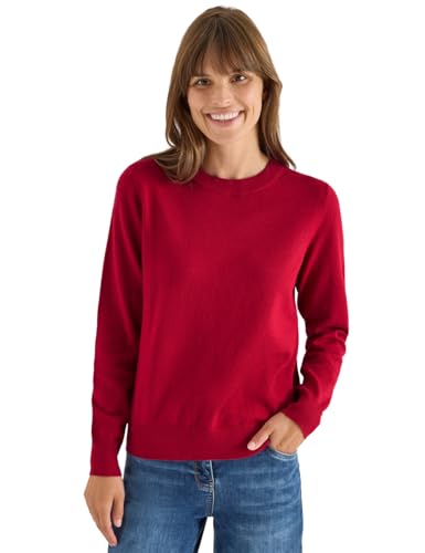 CECIL Softer Rundhals Pullover Beaujolais red XS von Cecil