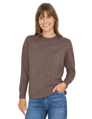 CECIL Softer Rundhals Pullover Mushroom Taupe Melange S von Cecil