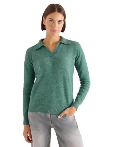 CECIL Softer Strukturpullover Jewel Green Melange S von Cecil