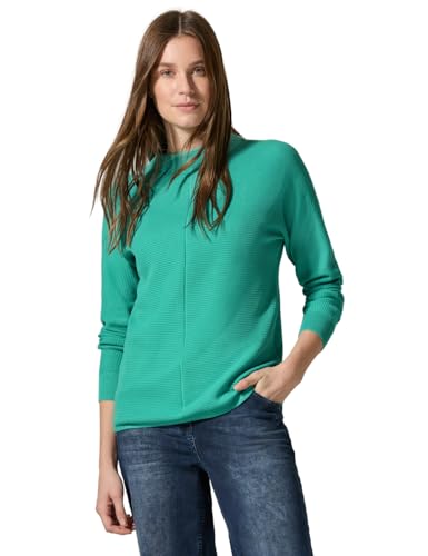 CECIL Damen B302871 Strukturmix Dolman Pullover, Aventurine Green, XS EU von Cecil