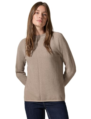 CECIL Damen B302871 Strukturmix Dolman Pullover, Milky Caramel Melange, XXL EU von Cecil