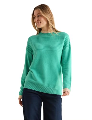 CECIL Damen B303094 Strukturmix Pullover, Aventurine Green, M EU von Cecil