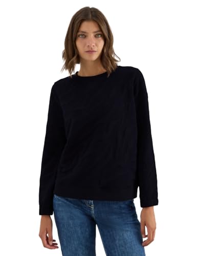 CECIL Strukturmuster Sweatshirt urban Dark Blue XS von Cecil