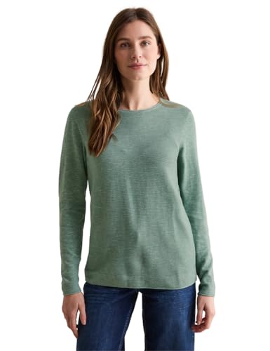 CECIL Damen B302977 Strukturshirt, Heather Sage Green Melange, S EU von Cecil