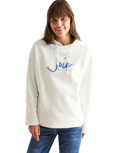 CECIL Damen B303148 Sweathoodie Mit Artwork, Vanilla White, L EU von Cecil