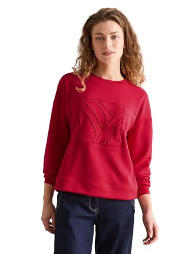 CECIL Damen B303187 Sweatshirt Mit Artwork, Granita Red, XXL EU von Cecil